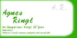 agnes ringl business card